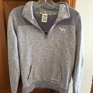VS Pink Purple Quarter Zip Sweatshirt